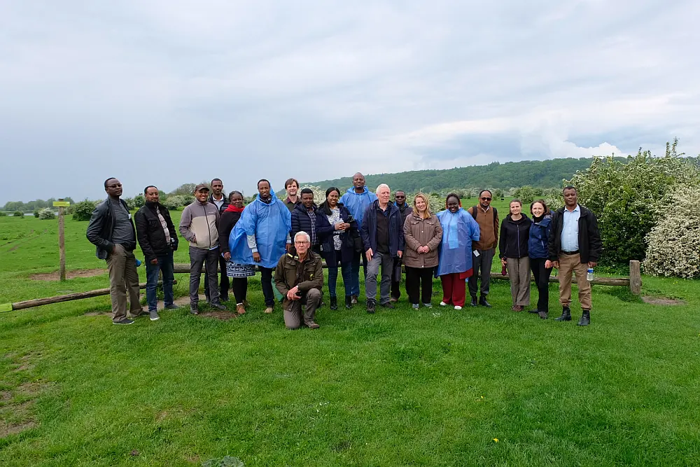 "The project team went on an outing to walk along a floodplain nature reserve along the Rhine River."