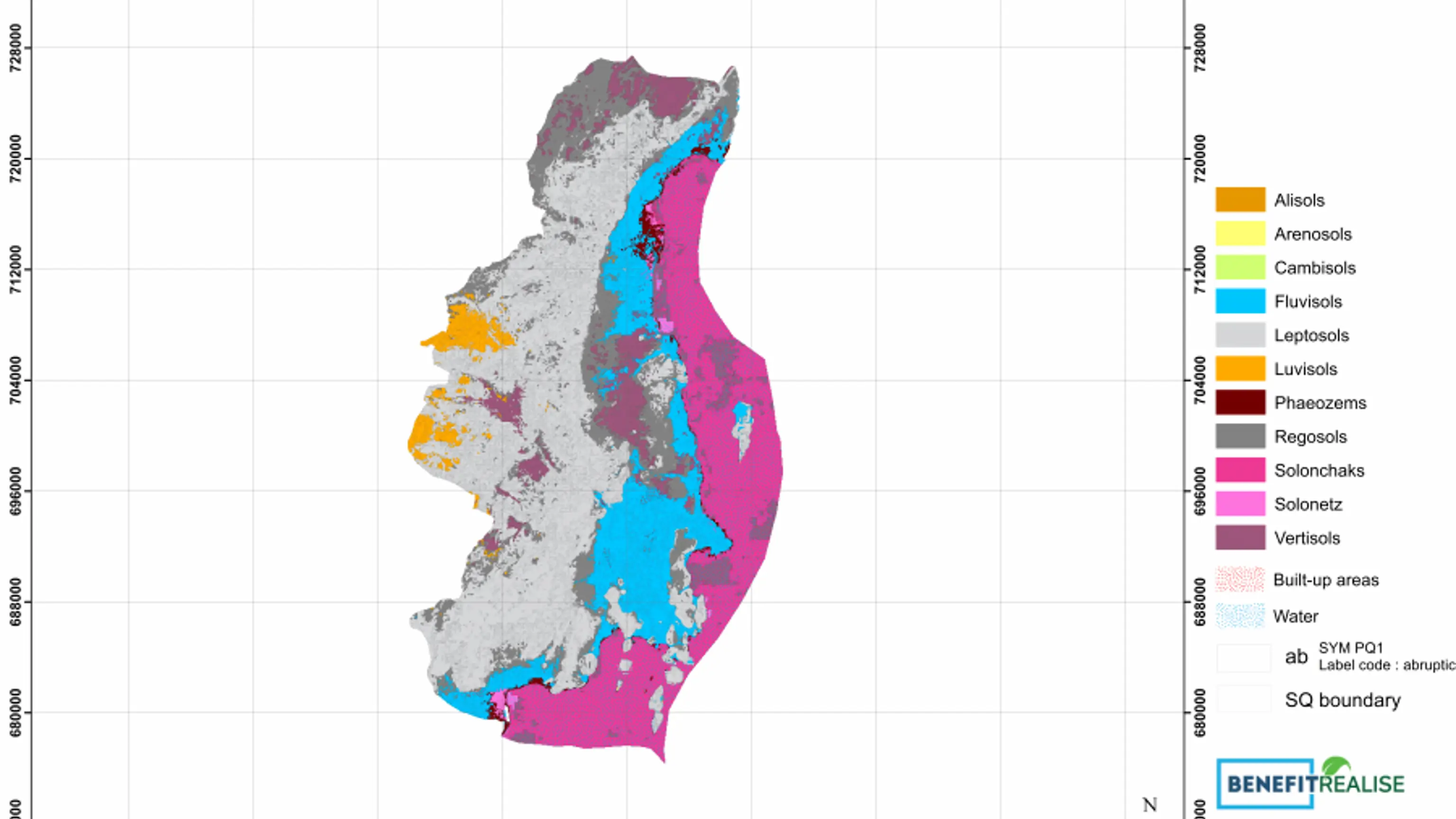 Semi-detailed soil class map of Libokemkem woreda (reference soil groups with 1 principal and 3 supplementary qualifiers)