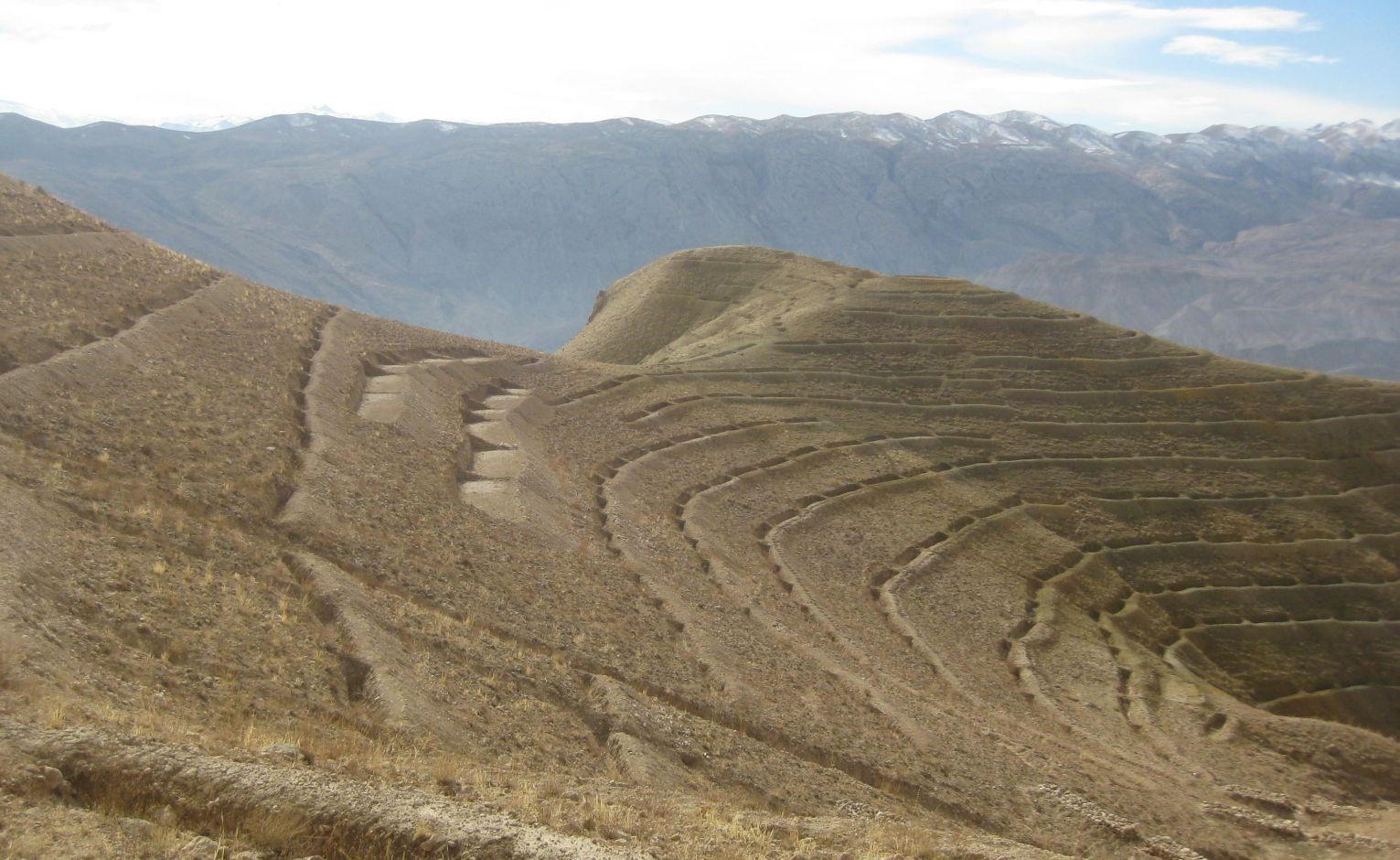 Contour trenches in Afghanistan are one example of the many sustainable land management strategies described in the WOCAT database. Photo: HELVETAS Swiss Intercooperation