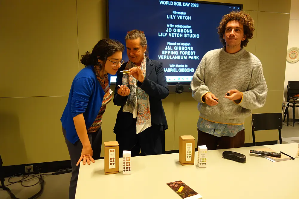 Participants trying Verda parfums’ earthy scents