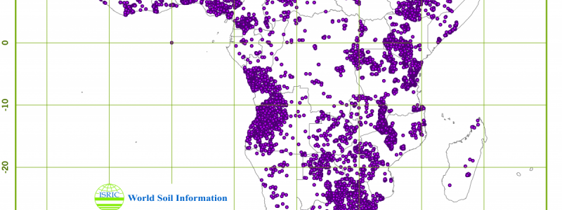 Graphical representation of data points in the Africa Soil Profile Database (AfSP)