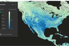  A prediction of soil bulk density in North America displayed on SoilGrids.org