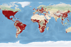Location of soil profiles provided by WoSIS (Feb. 2018)