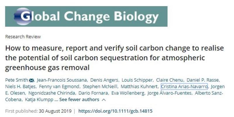 How to measure, report and verify soil carbon change to realise the potential of soil carbon sequestration for atmospheric greenhouse gas removal