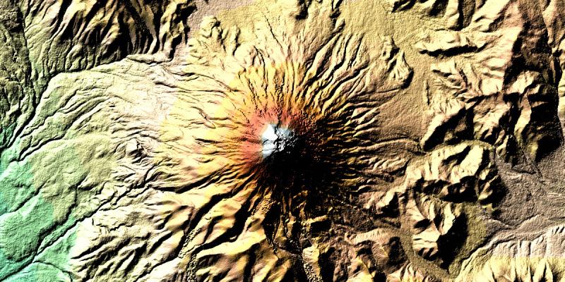  Digital elevation model of Cotopaxi, NASA (Wikimedia Commons)