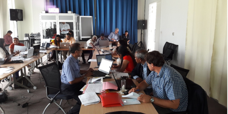 Participants during the LAUREL workshop, discussing and filling in the data sheets